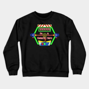 Galactic Hero High Score Theme Park Ride Crewneck Sweatshirt